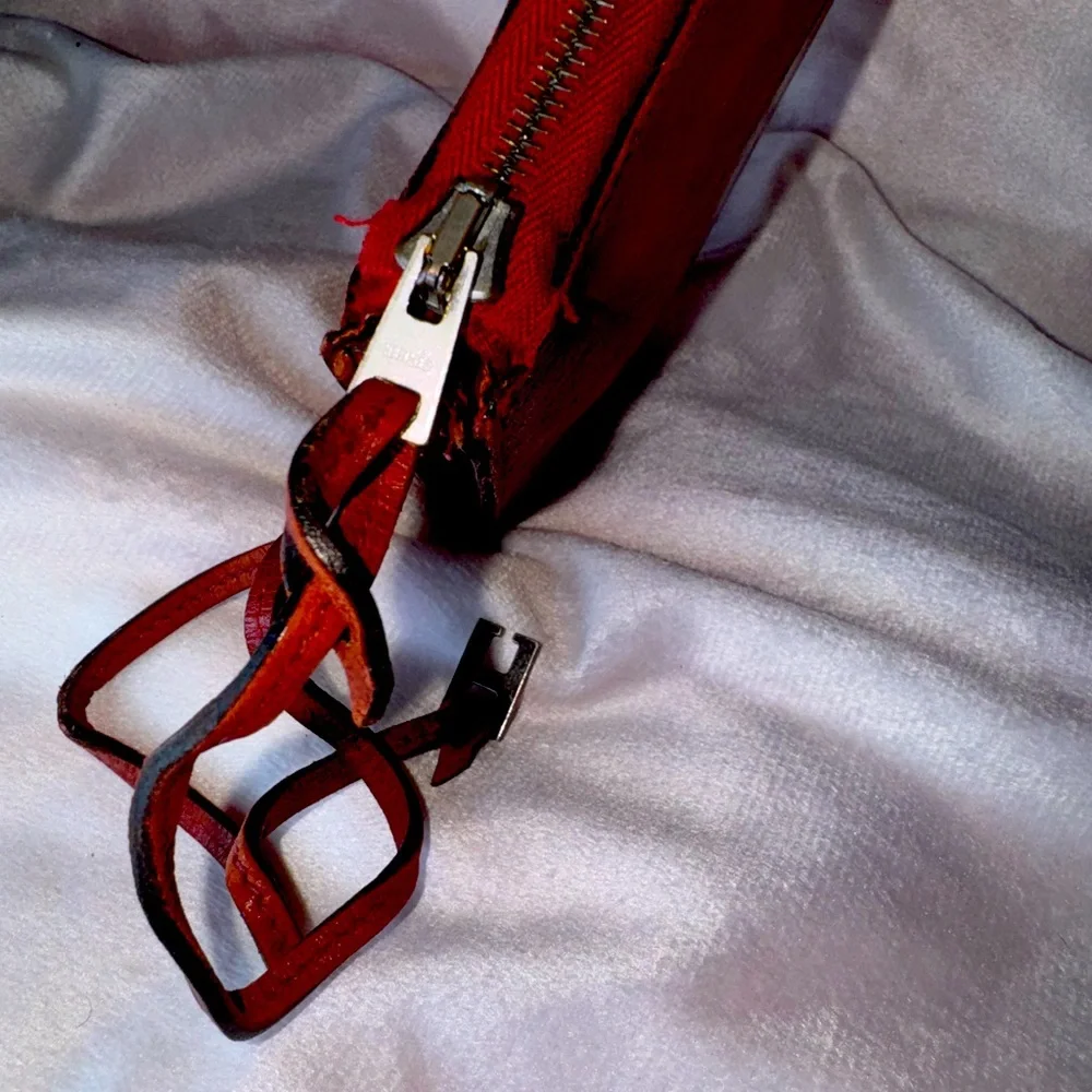 Hermès Zip Clutch Vintage, Rare Find, Excellent Condition-Rouge H- - Picture 15 of 16